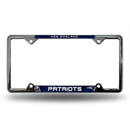 New England Patriots License Plate Frame Chrome EZ View